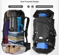 Rucsac de drumeție impermeabil HOMIEE 50L cu husă de ploaie, rucsac ușor pentru activități outdoor, camping, călătorii și ciclism, pentru bărbați și femei 4
