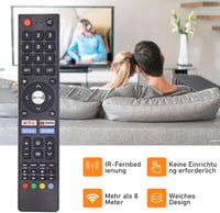 FOXRMT ODL24771HN-TAB Távirányító Changhong Chiq TV-hez - Netflix, YouTube Gyorsgombokkal - U43H7A, U55H7S Modellekhez - Fekete 2