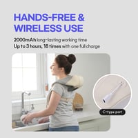 HuBDIC Mini Shiatsu Nyakmasszírozó - Vezeték Nélküli Melegítő Funkcióval, 3D Mély Szöveti Masszázs, Hordozható Váll- és Hátmasszírozó, Elefá 6