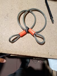 Kryptonite Evolution Mini-7 KryptoFlex 410 dvojitý slučkový bezpečnostný kábel na bicykel a elektrobicykel, k zámku v tvare U z kalenej ocele, oranžový 2