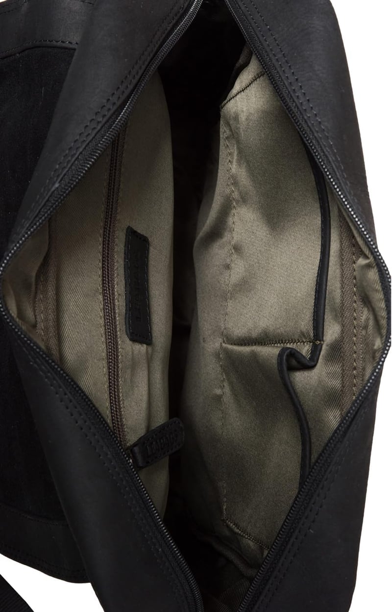 LEABAGS Amsterdam Unisex Válltáska Valódi Bivalybőrből, Vintage Megjelenés, Mágneszáras, Tágas Belső Terekkel - Fekete
