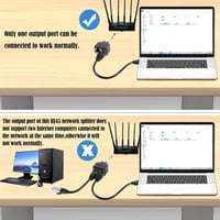 GINTOOYUN 2db RJ50 10P10C Elosztó Adapter - 10 Tűs Ethernet Átalakító Laptophoz, Routerhez - Kapcsolt Hálózatokhoz 3