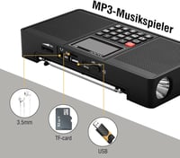 Raddy RD33 hordozható DAB/DAB+ digitális rádió, MP3 lejátszóval és Bluetooth-szal 3