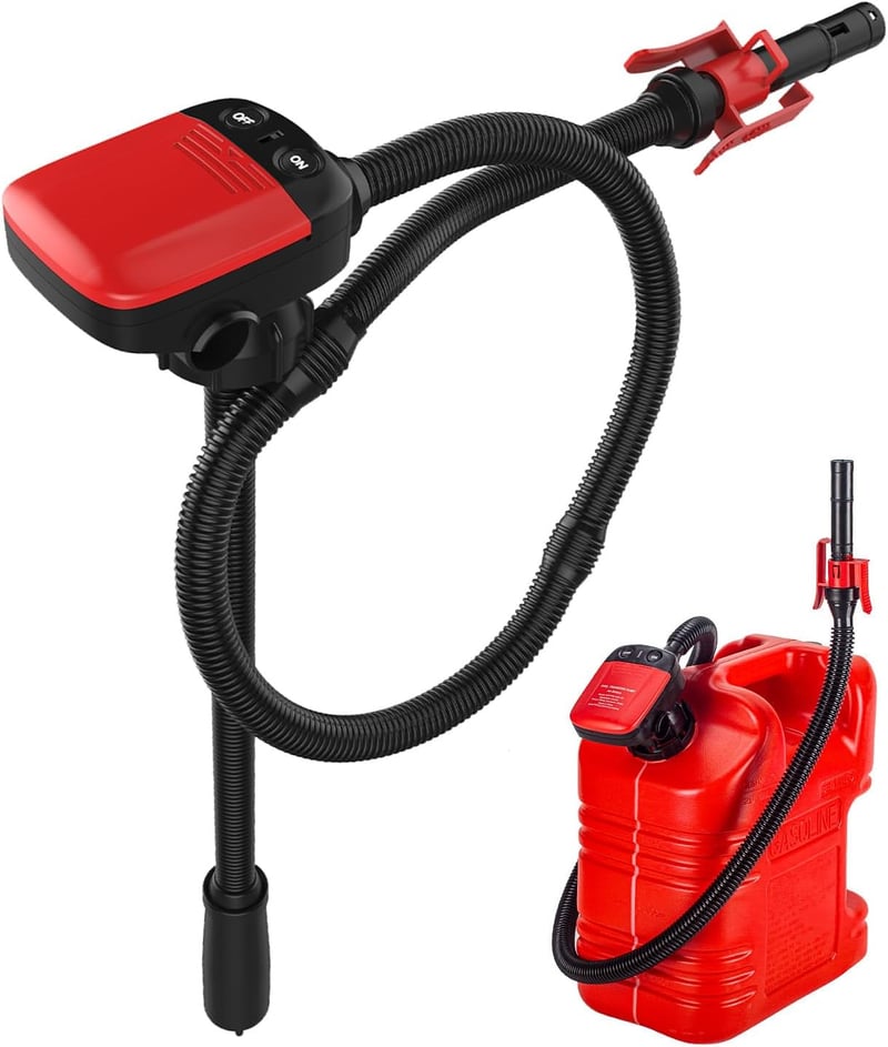 Elektromos Üzemanyag Szivattyú Automatikus Leállítással - Olaj és Dízel Folyadék Átemelő Pumpa 3 Adapterrel, 9 L/perc