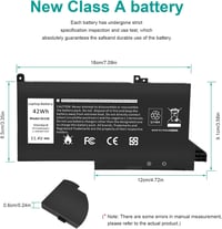 Dell Latitude 7000 sorozatú laptop akkumulátor 42WH, 6 cellás 3