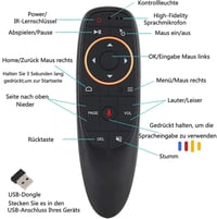 Univerzális 2.4G Air Mouse távirányító hangvezérléssel - Android TV Box, PC, projektor kompatibilis 2