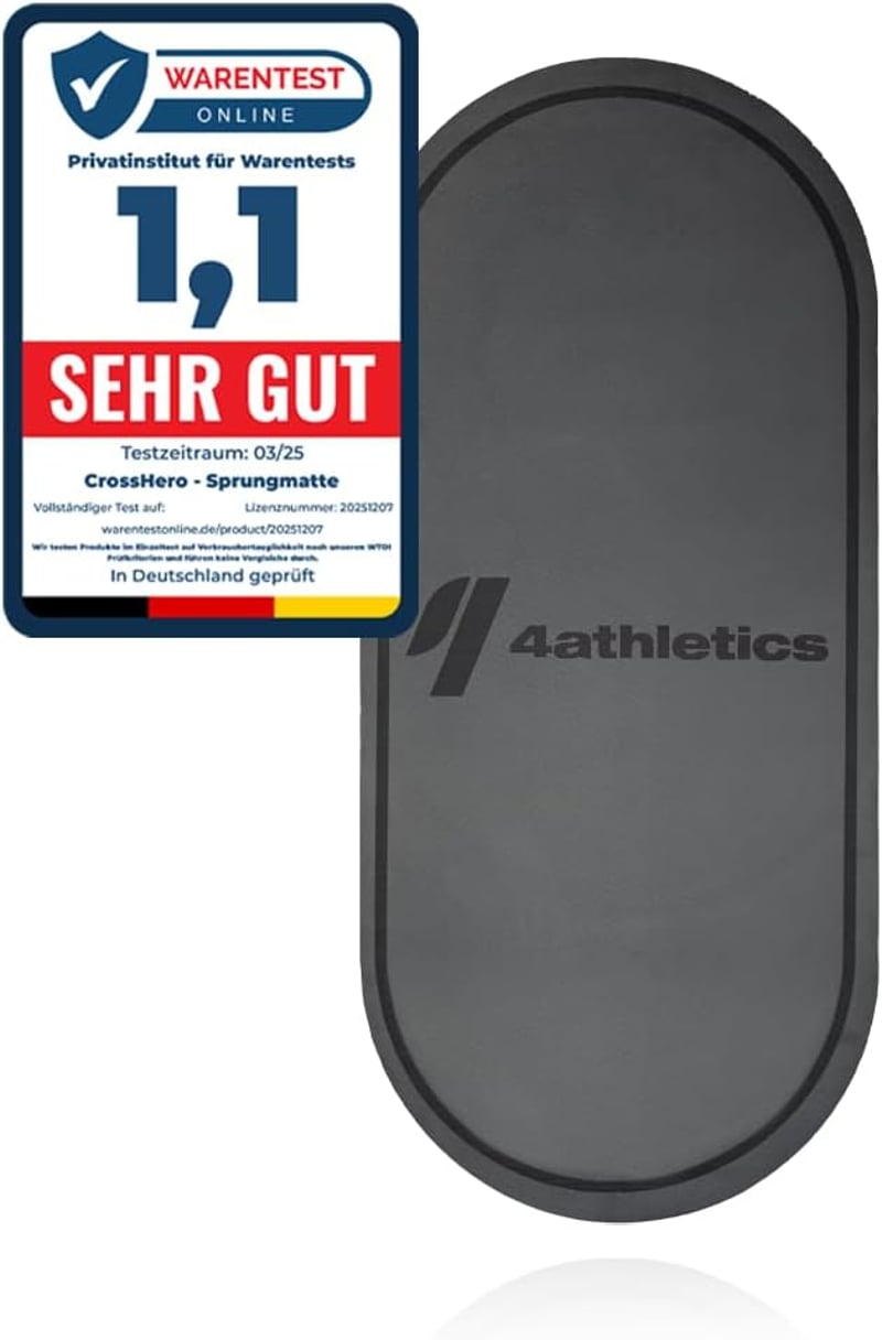 4athletics CrossHero Jump-Mat 139x62cm szürke ugrálópad jógához és edzéshez