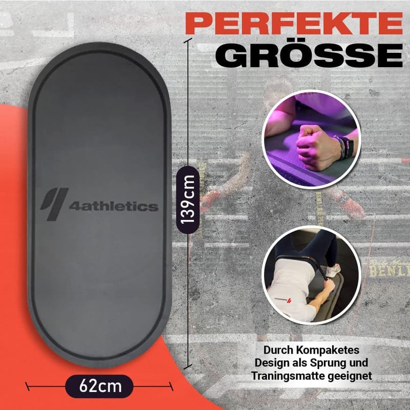 4athletics CrossHero Jump-Mat 139x62cm szürke ugrálópad jógához és edzéshez