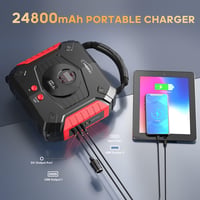 YABER 3000A Autós Indításrásegítő és Kompresszor - 24800mAh, 150PSI, Benzin/Dízel 4