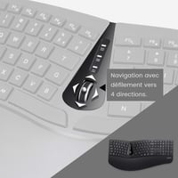 Perixx Periduo-605 Ergonomikus Vezeték Nélküli Billentyűzet és Egér Szett - Függőleges Egér Dönthető Görgővel, Állítható Csuklótámasszal, Wi 4