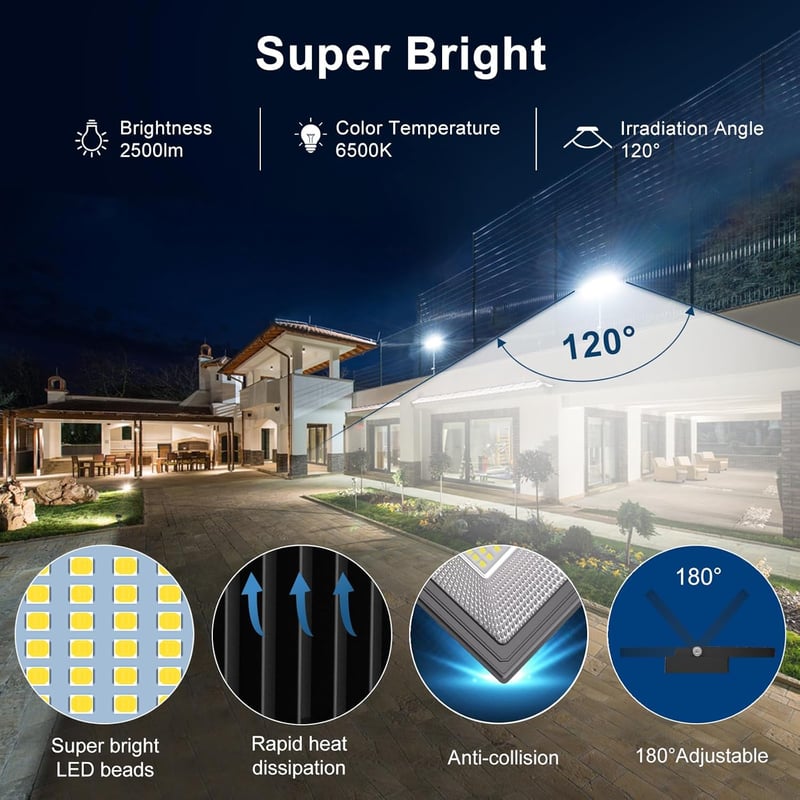MEIHUA 35W-os LED reflektor, 3500LM, hidegfehér, kültéri, vízálló, IP66