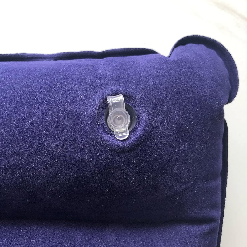 SUTAFOR Felfújható Párna, Ultrakönnyű Kempingpárna, Kék PVC Ülőpárna Utazáshoz, Strandra, Túrázáshoz, 44 x 28 cm, 60g