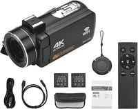 Camnoon 4K Akciókamera 56MP IPS Érintőképernyővel - WiFi, Arcfelismerés, Éjjellátó, Stabilizátor, 2 Akkumulátor és Távirányító 8