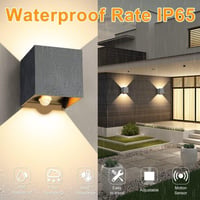 Ledmo LED Premium fali lámpa mozgásérzékelővel szürke IP65 vízálló 4 db-os csomag 4