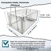Anti9 Élvefogó Egércsapda - Prémium Fém Patkányfogó Kerti és Otthoni Használatra - Állítható Érzékenységű, Újrahasználható Csapda Egereknek, 2