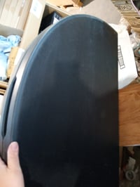 YITAHOME 122 cm kerek összecsukható asztal fekete, fém vázzal, 4 cm asztallap — hiányzó fogantyú (állapot: lásd a 2. képet) 4