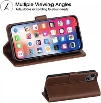 iPhone 13 mini Cresee bőr pénztárcás flip tok - Elegáns védelem 4