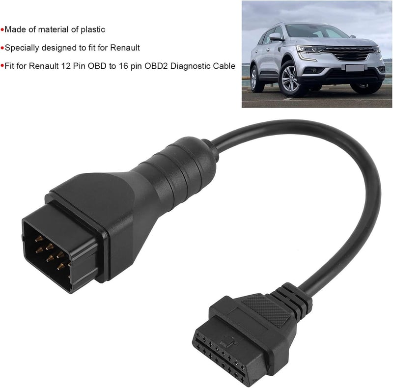 Renault OBD2 Adapter Kábel 12-ről 16 Pinre - Diagnosztikai Csatlakozó