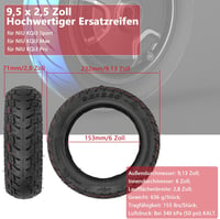 NIU KQi3/Pro/Max robogóhoz 9,5" önjavító offroad gumiabroncs 3