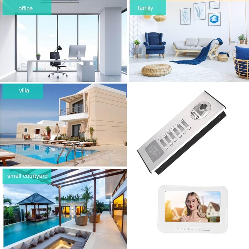 7 colos HD WiFi videó kaputelefon rendszer, biztonságos lakásinterfonnal