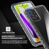 Samsung A32 4G Ütésálló Átlátszó-Sárga TPU Tok 3