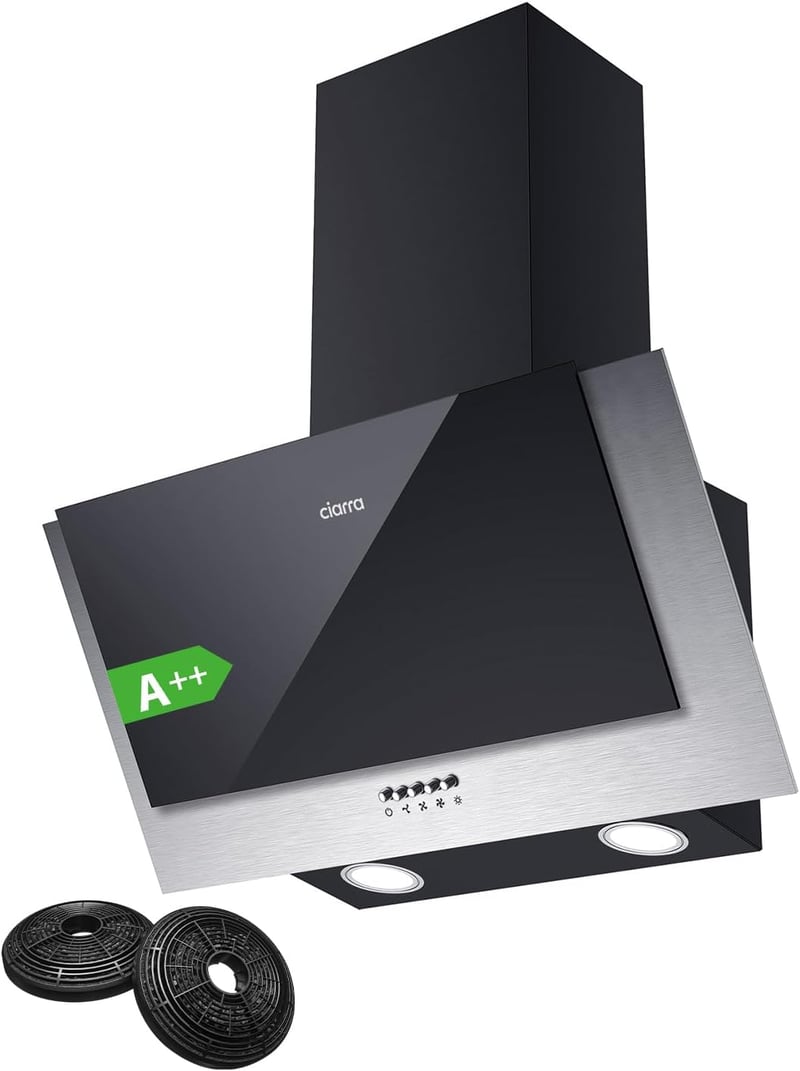 CIARRA CBCB6736C 60 cm-es Páraelszívó 380 m³/h LED Világítás Rozsdamentes Acél Fali