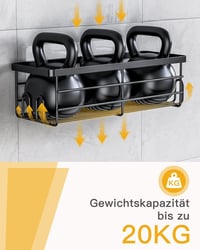 Uamector Zuhanyzó Polc Szett, 3 db Fekete Fürdőszobai Fali Tároló, Fúrás Nélkül, Rozsdamentes Acél, 20 kg Teherbírás, Samponhoz és Tusfürdőh 2