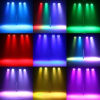U`King RGB LED Reflektor Szett 4db - Újratölthető Akkumulátoros Színpadi Fény, 36 LED, Távirányítóval, Időzítővel - Esküvői, DJ, Parti Világ 3