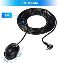 Hikity 3,5 mm-es külső mikrofon autórádióhoz, GPS-hez, 3 méteres kábellel 5