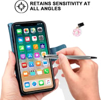 iPhone 13 Pro Max Baglyos Bőr Pénztárcatáska Kártyatartóval, Kék 5