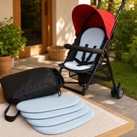 Set za kolica: 4x prozračni umetak za kolica + vodootporna torba 1