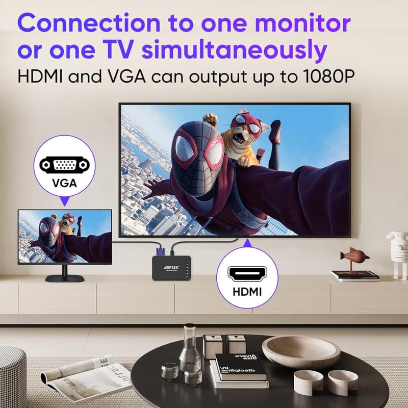 4K HDMI Médialejátszó TV-hez, 14TB HDD támogatással és távvezérlővel