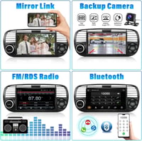 FIAT 500 Android 10.0 Autoradio 7" Érintőképernyővel, Navigációval és Tolatókamerával (2007-2015) 3