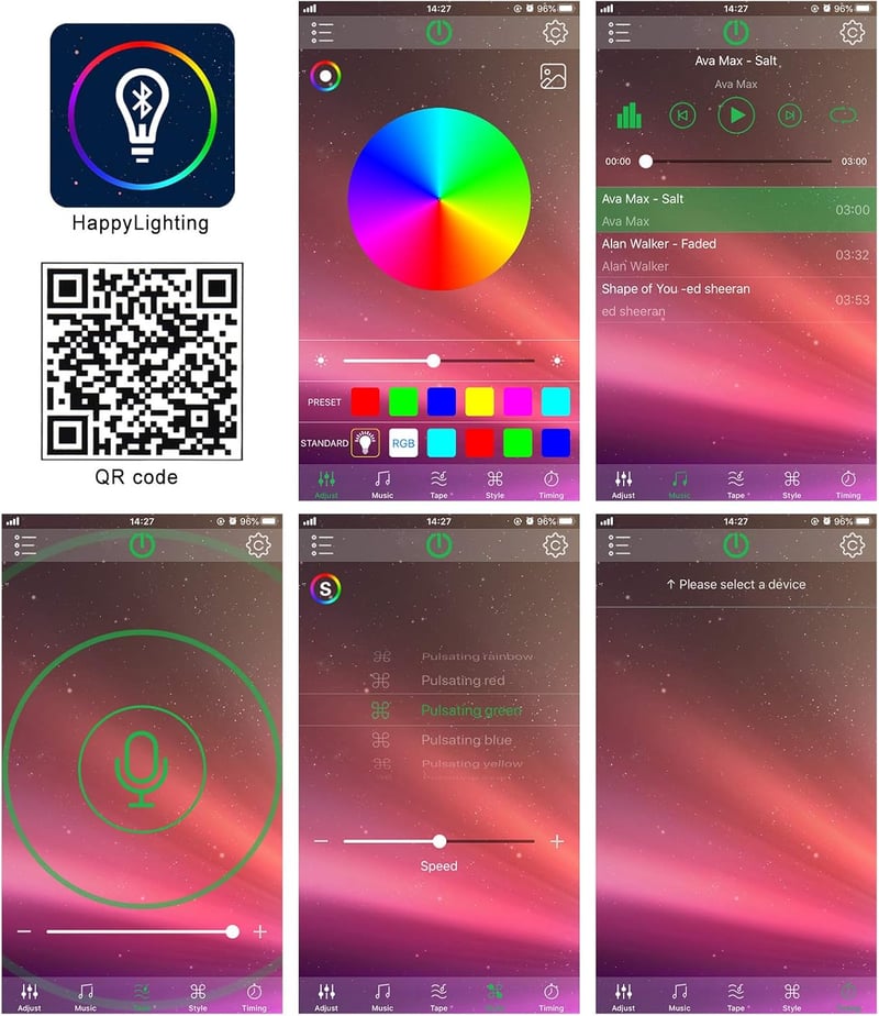 ALED LIGHT Bluetooth LED Szalag Vezérlő 12V - RGB LED Szalaghoz 40 Gombos IR Távirányítóval - Okostelefon Applikációs Vezérlés iOS és Androi