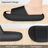 Cozislides Felhő Papucs - Puha, Csúszásmentes Unisex Nyári Papucs Fekete 40/41 3
