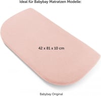 Rózsaszín Oeko-Tex Rugalmas Lepedő Babakocsihoz és Mózeskosárhoz 4