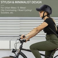 SIFVO Kerékpár Sisak Fekete Unisex Állítható Pánttal - Városi Kerékpározás Trekking Roller Sisak Felnőtt 56-61 cm L Méret 5