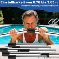 4BAOHUI Teleszkópos Medence Rúd 75-365 cm Rozsdamentes Acél Nyújtható 3