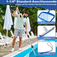 4BAOHUI Teleszkópos Medence Rúd 75-365 cm Rozsdamentes Acél Nyújtható 5
