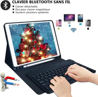 iPad billentyűzetes tok AZERTY kiosztással - Bluetooth, 2018-2020 modellek, Pro 10.5, Air 3 5