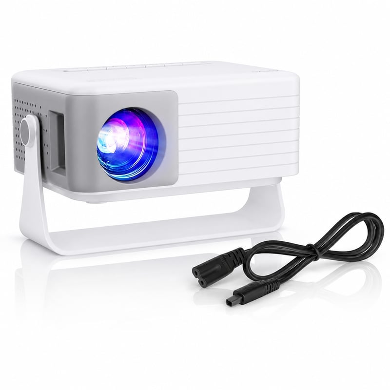AKIYO O1 Hordozható Mini Projektor, 720P Natív és 1080P Támogatás, 120 colos Vetítés, HDMI — távirányító nélkül (állapot: lásd a 2. képet)