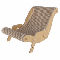 Șezlong pentru pisici Kerbl Pet Sundowner din lemn și sisal, 52x37x37 cm, max. 12 kg, maro — fără un picior rupt (stare: vezi a 2-a imagine) 1