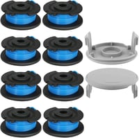 Yweller 10 db RAC124 pótdob szett Ryobi 18V ONE+ akkus és hibrid fűkaszákhoz, 1,65 mm átmérő, 3,3 m hossz, fedéllel - OLT1832, RLT1830Li kom 1