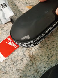 Toc pentru ochelari de înot Speedo, negru, cutie unisex pentru depozitarea ochelarilor de înot - înveliș din piele uzat, stare funcțională (stare: vezi poza a 2-a) 2