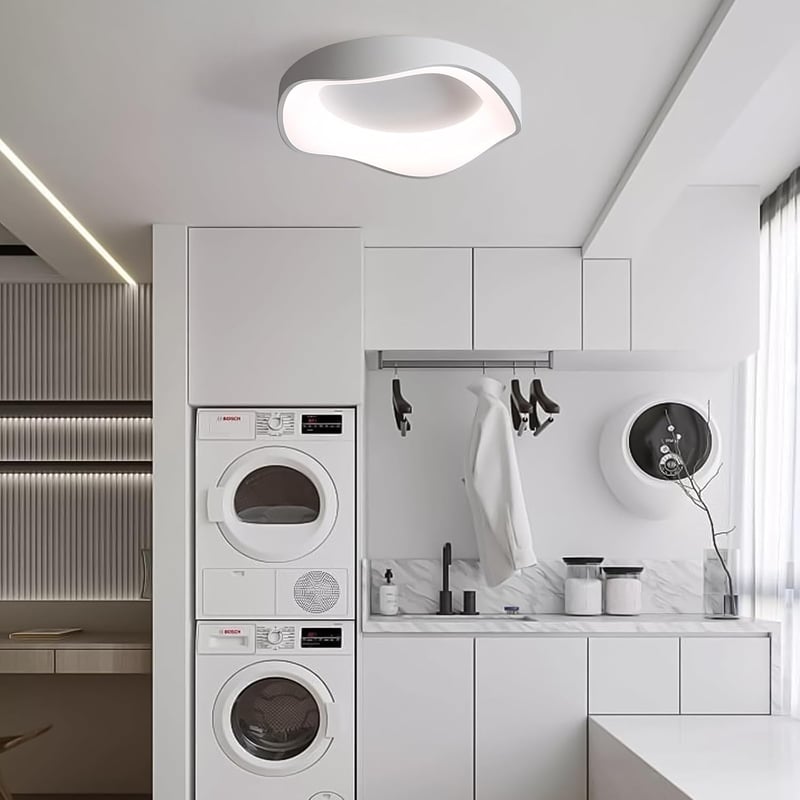 meibeileil Modern LED Mennyezeti Lámpa, 50 cm, Szabályozható Fényerő, 3000K-6500K, 5000 Lumen, Érintésvezérelt, Nappali, Hálószoba, Konyha