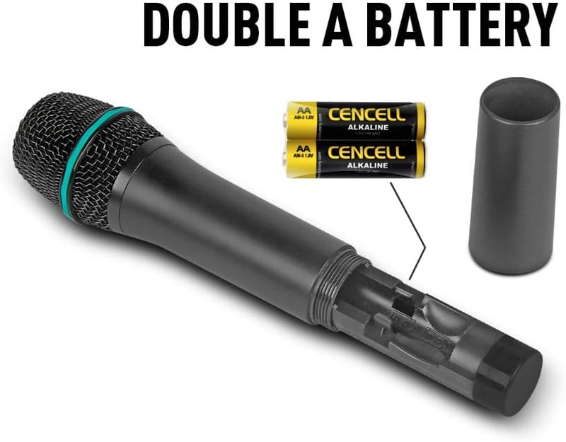 D Debra UHF 4 Csatornás Vezeték Nélküli Mikrofon Rendszer 2 Kézi és 2 Testmikrofonnal Karaoke Templom Buli Rendezvény