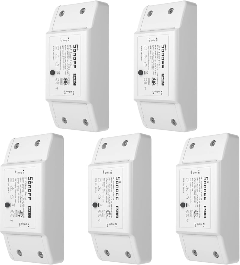 SONOFF BASICR2 5db Okos WiFi Kapcsoló - Alexa és Google Home Kompatibilis