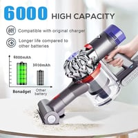 Dyson V6 kompatibilis 4600mAh akkumulátor porszívókhoz - DC58, DC59, Animal, Fluffy 2
