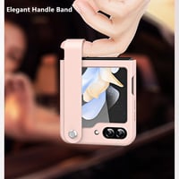 Samsung Galaxy Z Flip 5 Vegán Bőr Tok Nyakpánttal - Fekete ANFAIRLACE Védőtok 3