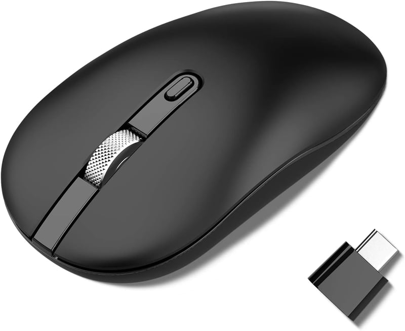 Cimetech USB-C vezeték nélküli egér, 3 DPI fokozat, csendes, Windows/Mac/Linux kompatibilis